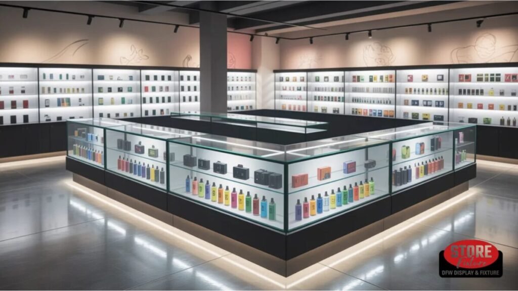 Glass Counter Layout Vape Store Design