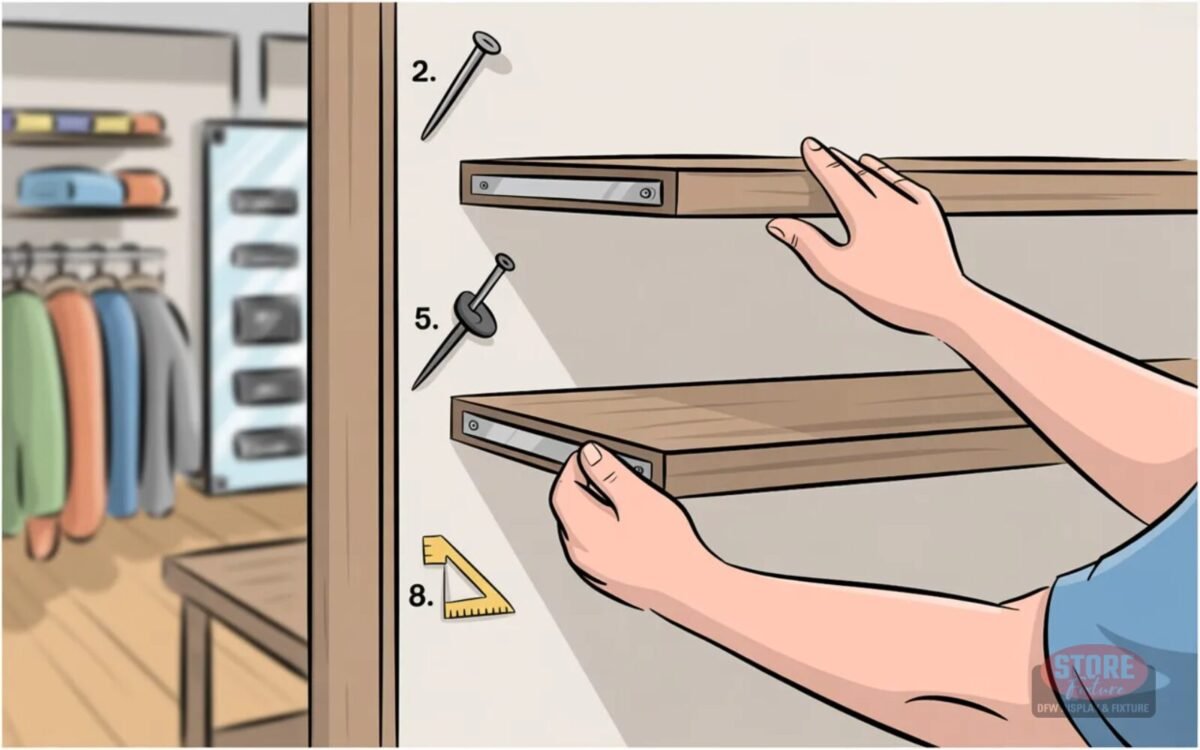 How to Make Floating Shelves for Retail Store