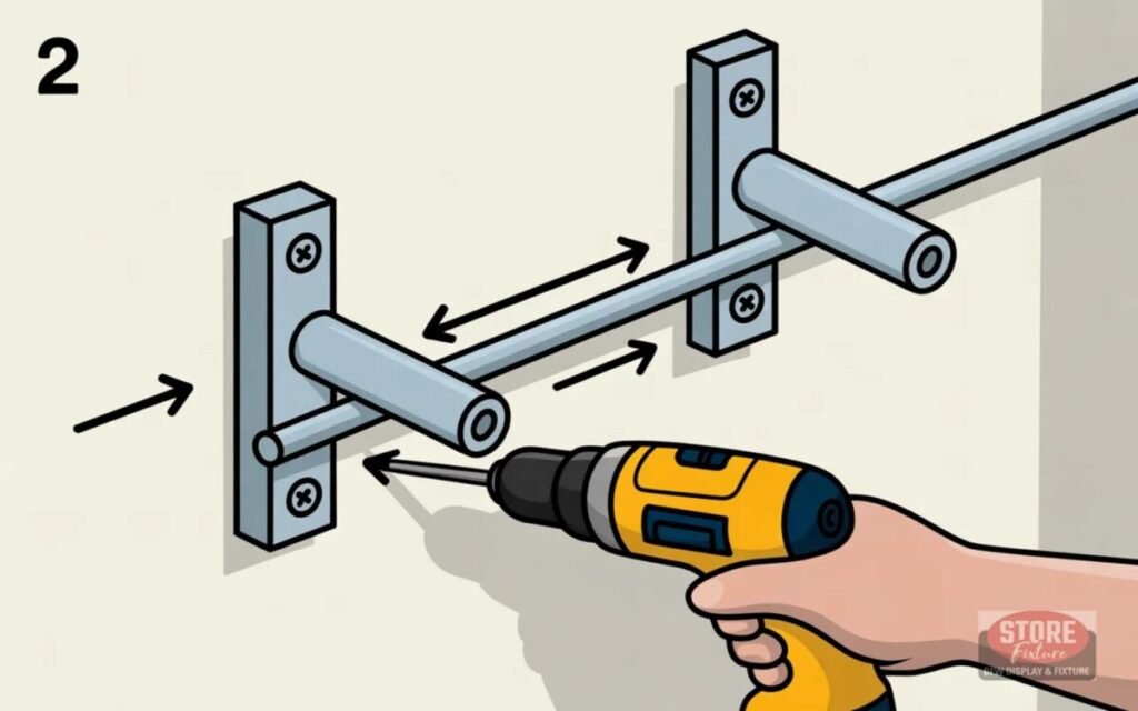 Install steel floating rods