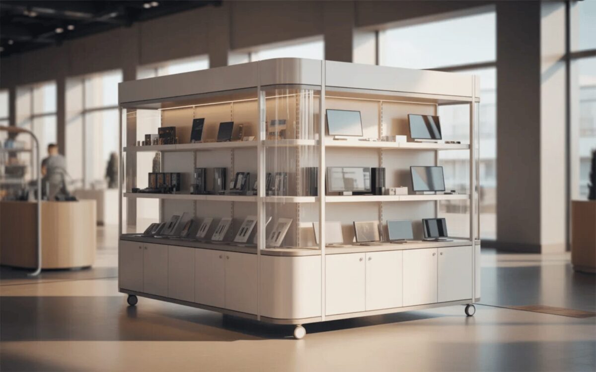 Mobile Kiosk Display Cabinet