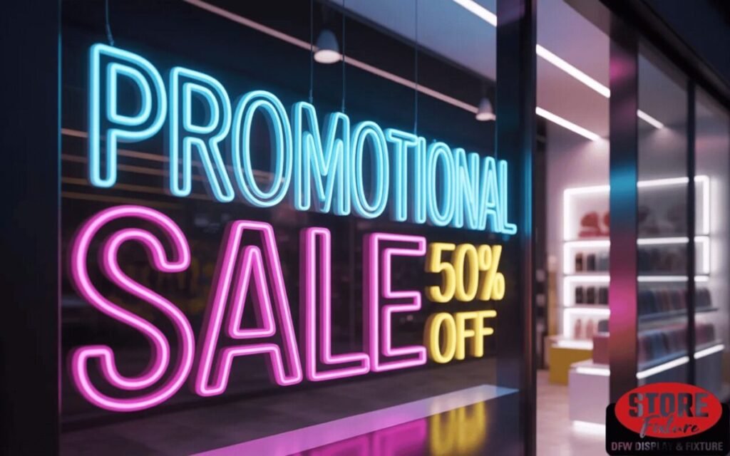 Promotional SALE Neon Message