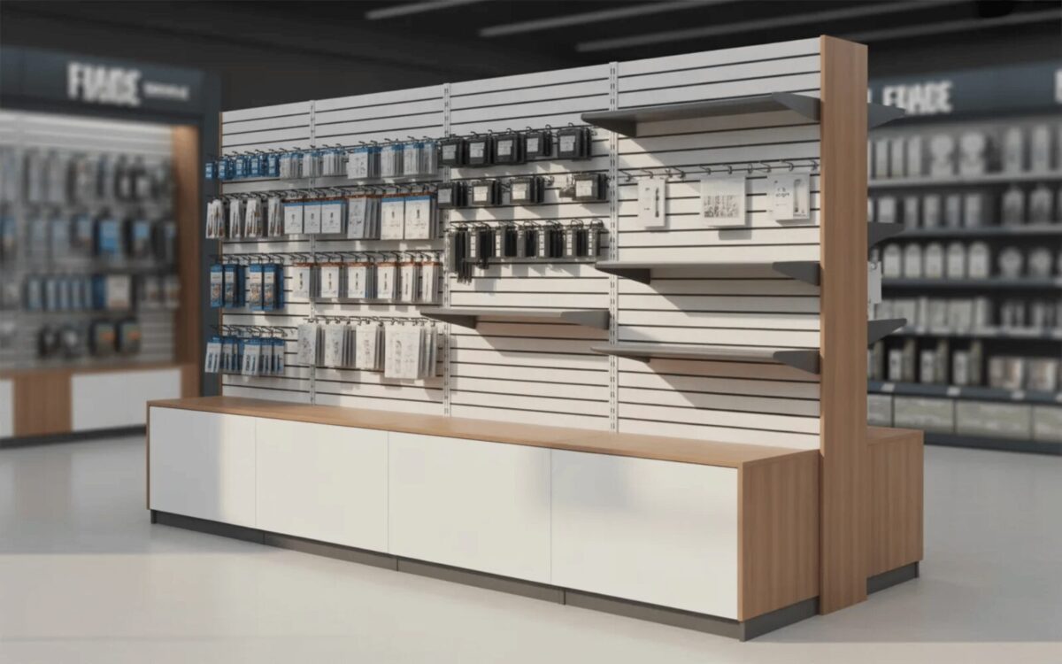 Slatwall-Integrated Cabinet