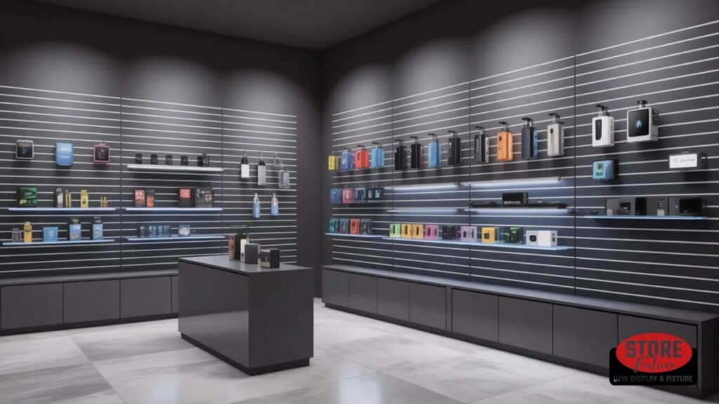 Slatwall Panel Vape Shop Layout