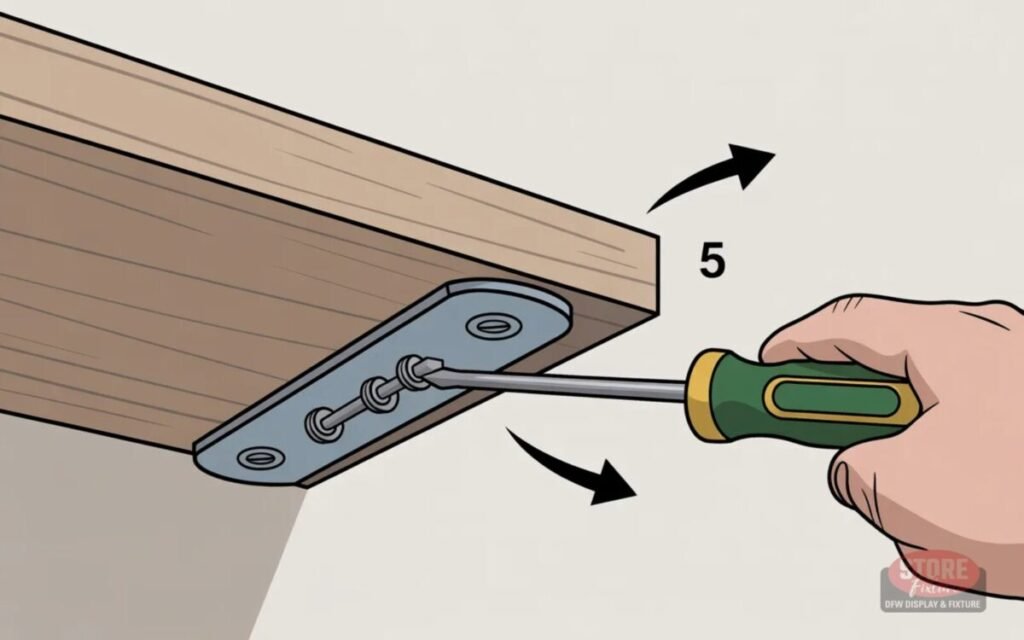 Tighten locking screws