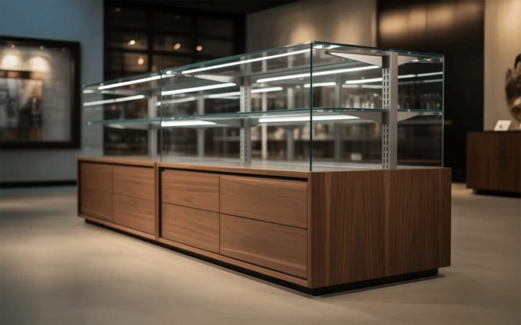 Wood Base Glass Cabinet