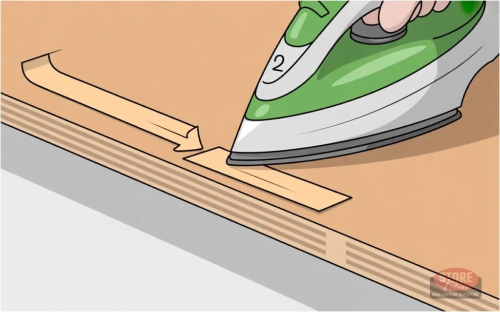 Wrap edges with veneer tape