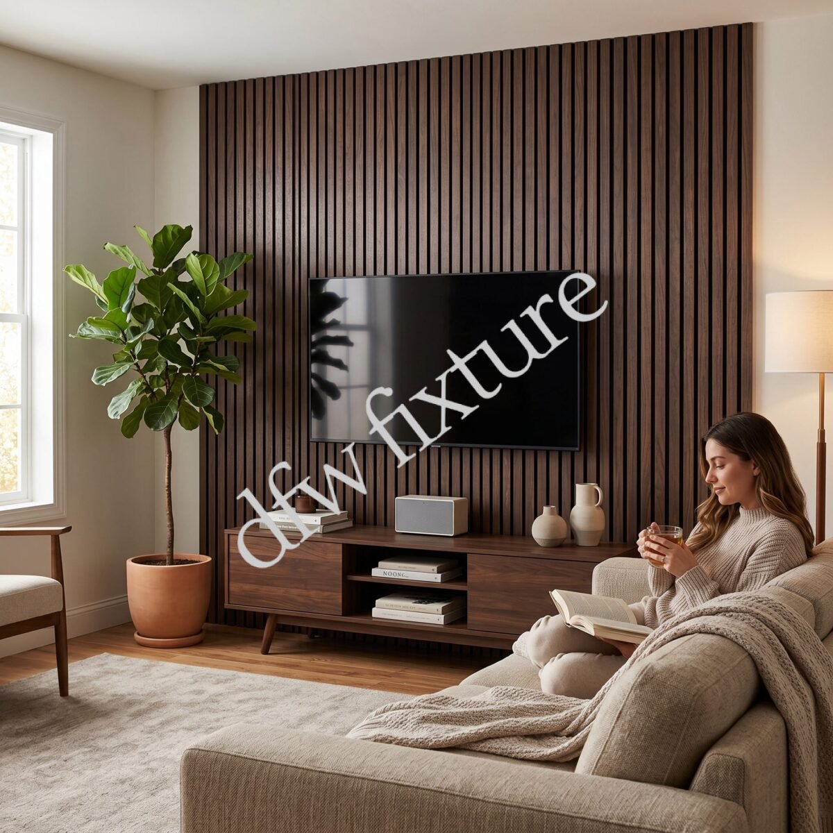 ACOUSTIC PANEL-SMOKED OAK-2X8