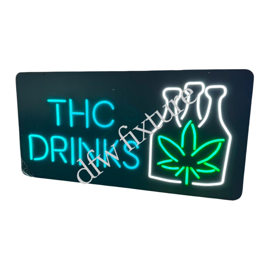 THC DRINKS SIGN - 35X17