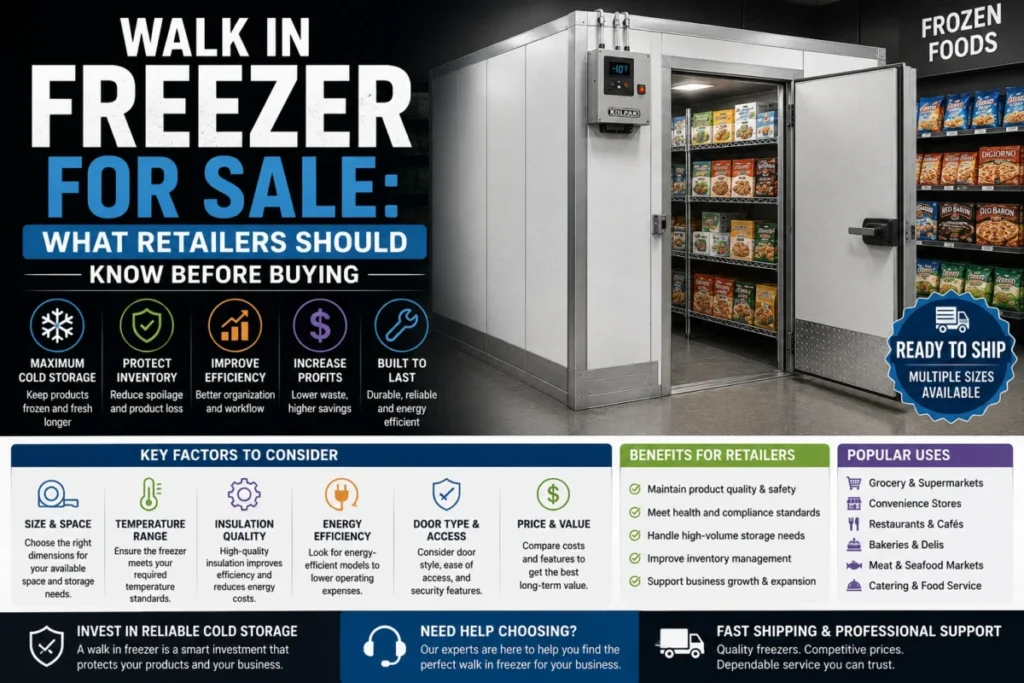 Walk In Freezer for Sale: What Retailers Should Know Before Buying