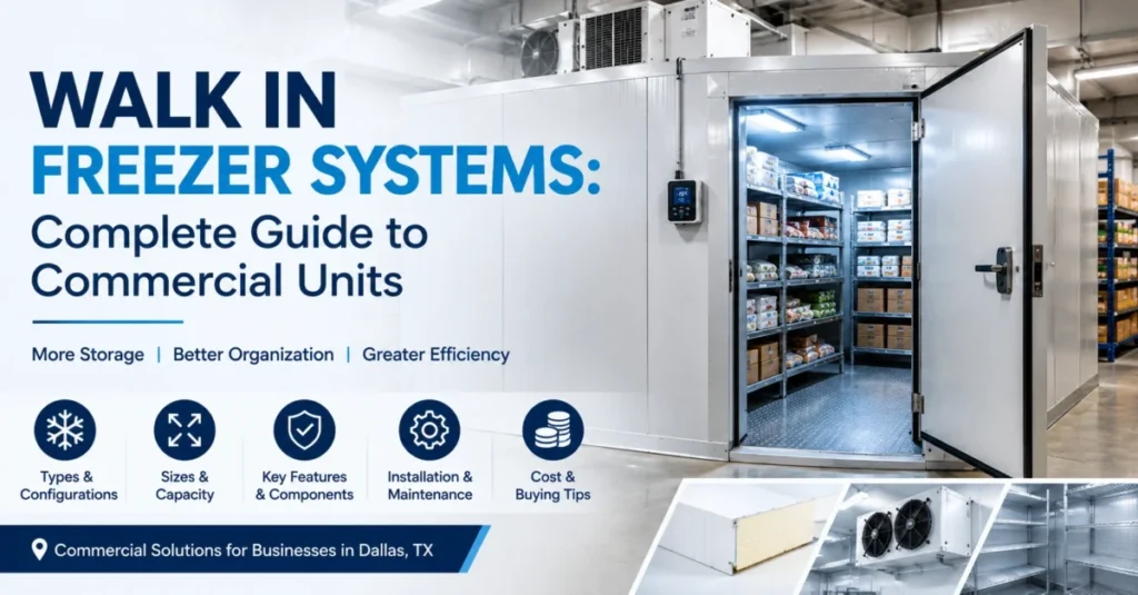 Walk in freezer systems: components, temperatures, sizes and how to spec one
