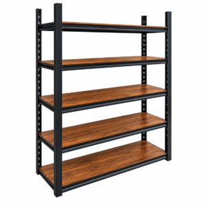 Heavy-Duty Storage Shelves - Wood Grain